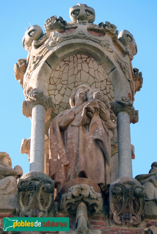 Hospital de Sant Pau - Pavelló de Sant Leopold. Façana posterior