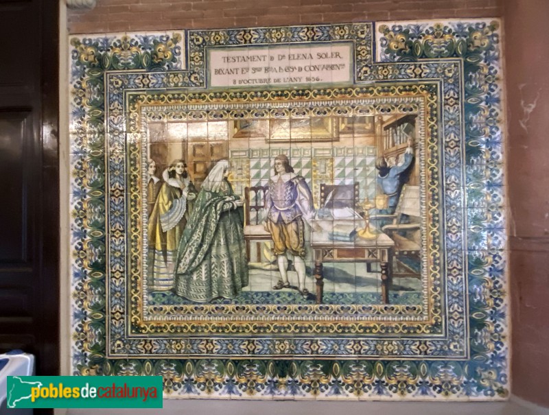 Hospital de Sant Pau - Mural al Pavelló de Convalescència (Foto: Albert Esteves, 2021) Hospital de Sant Pau - Mural al Pavelló de Convalescència