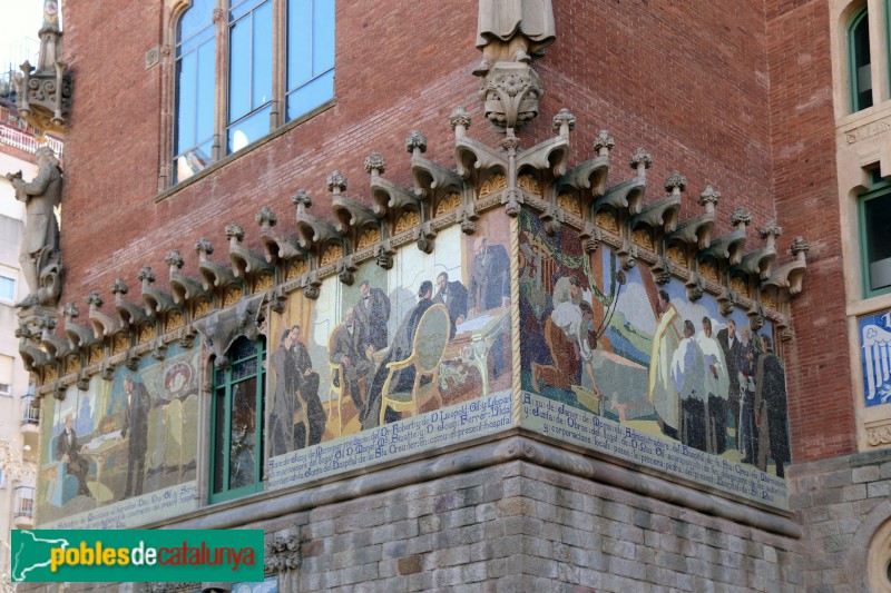 Hospital de Sant Pau - Mosaics exteriors