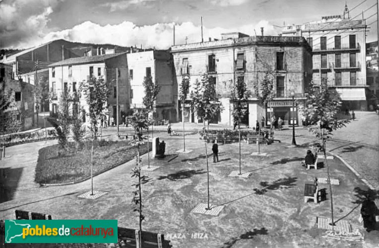 Barcelona - Plaça Eivissa. Postal antiga