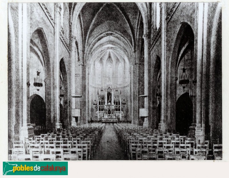 Interior de l'església nova d'Horta - Arxiu Municipal del Districte d' Horta-Guinardó