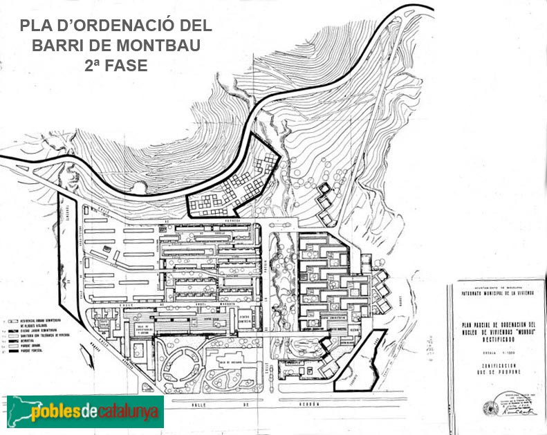 Barcelona - Barri de Montbau. Pla d'ordenació, 2ª fase Barcelona - Barri de Montbau. Pla d'ordenació, 2ª fase
