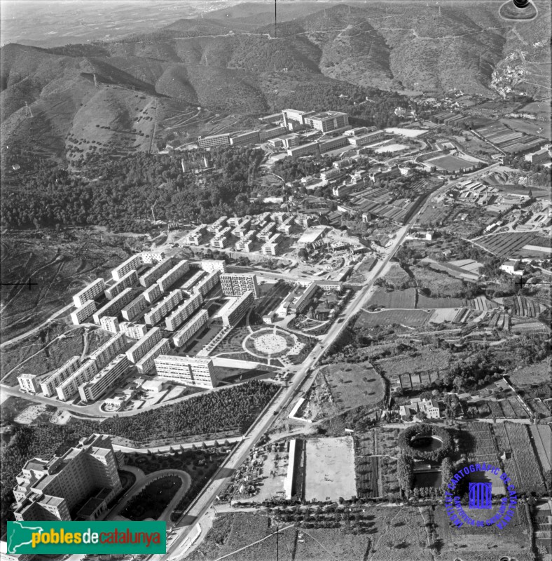 Barcelona - Barri de Montbau. Primera i segona fase (Foto: Institut Cartogràfic i Geològic de Catalunya) Barcelona - Barri de Montbau. Primera i segona fase
