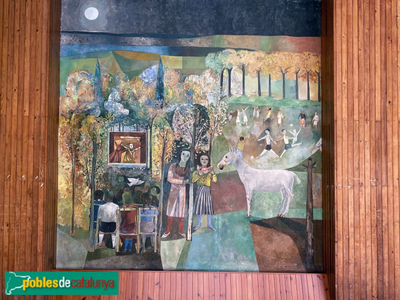 Barcelona - Llars Mundet. Murals del Teatre