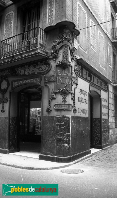 Barcelona - Magatzems El Indio. Març de 1972, quan encara estava en funcionament Barcelona - Magatzems El Indio. Març de 1972, quan encara estava en funcionament