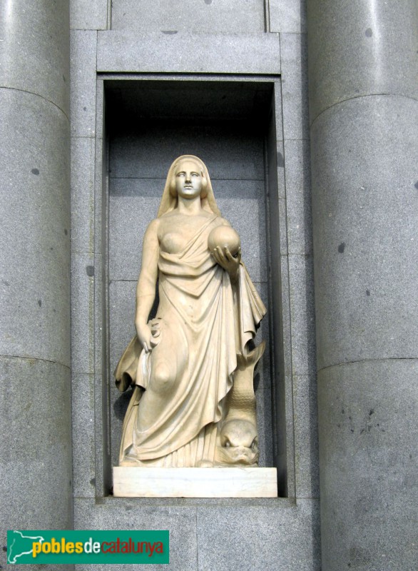 Barcelona - Edifici Banesto. Escultura de Frederic Marés (Foto: Albert Esteves, 2007) Barcelona - Edifici Banesto. Escultura de Frederic Marés