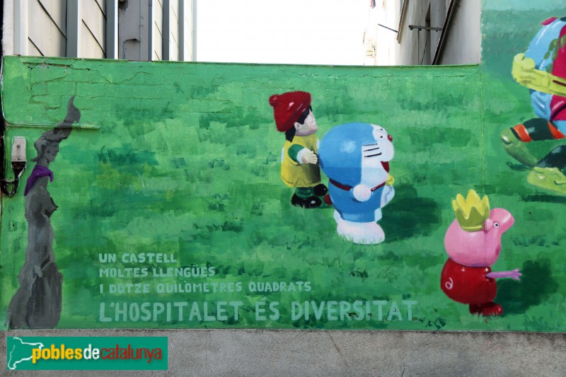 L'Hospitalet de Llobregat - Mural <i>L'Hospitalet és diversitat</i> (Foto: Albert Esteves, 2021) L'Hospitalet de Llobregat - Mural <i>L'Hospitalet és diversitat</i>