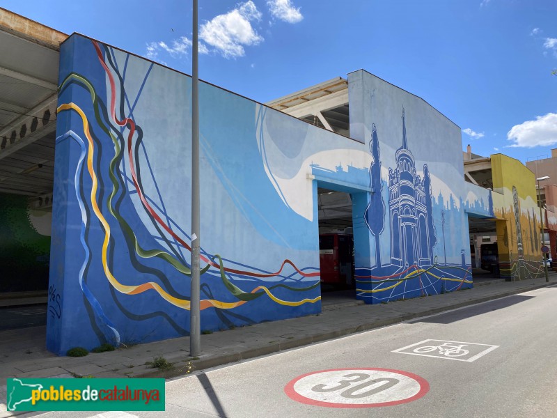 Cornellà de Llobregat - Mural de l'Estació d'Autobusos