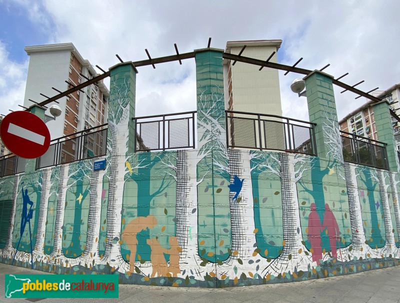 Cornellà de Llobregat - Mural de la plaça Sant Ildefons