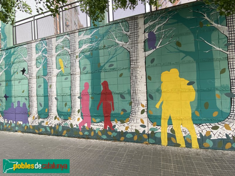 Cornellà de Llobregat - Mural de la plaça Sant Ildefons