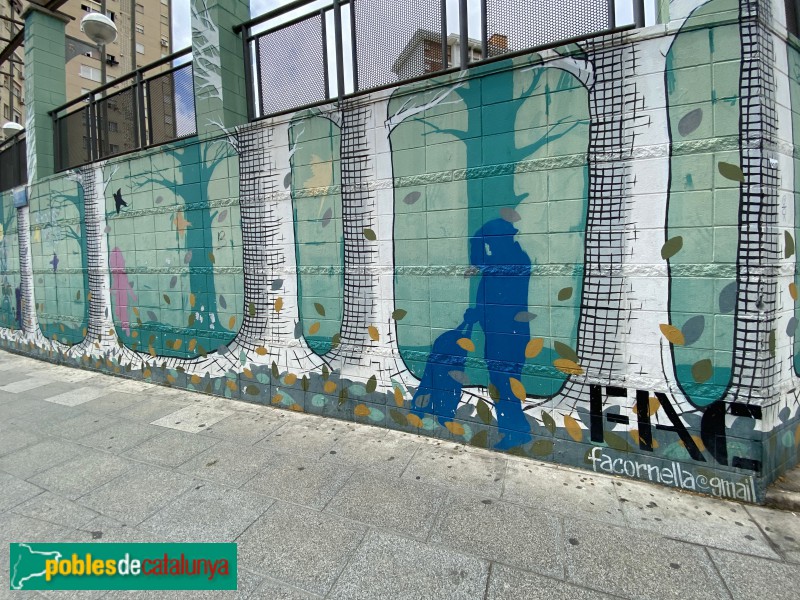 Cornellà de Llobregat - Mural de la plaça Sant Ildefons