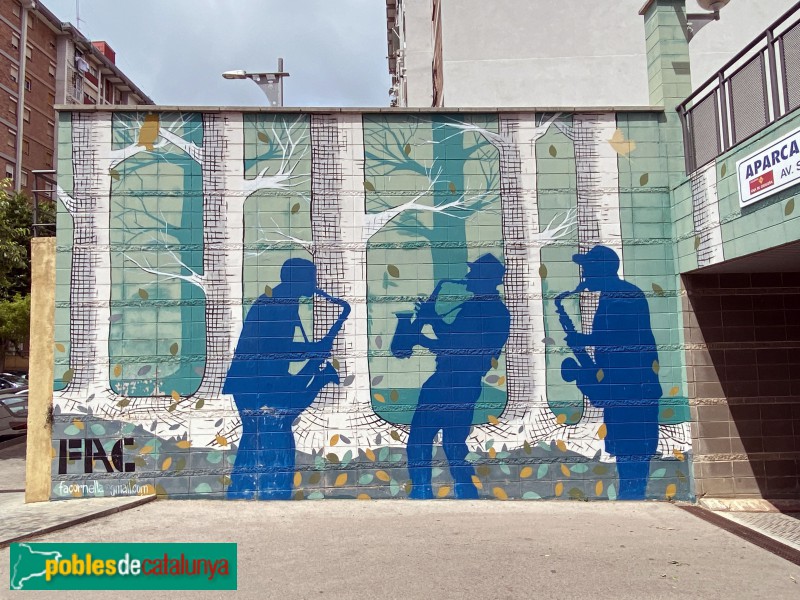 Cornellà de Llobregat - Mural de la plaça Sant Ildefons