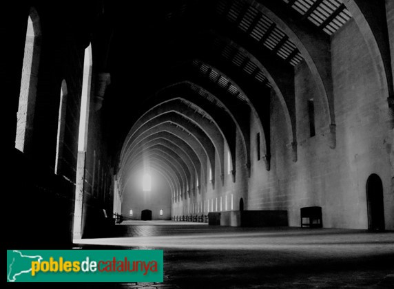 Monestir de Poblet - Dormitori dels monjos (Foto: Antoni Pallarès Belart, 2021) Monestir de Poblet - Dormitori dels monjos