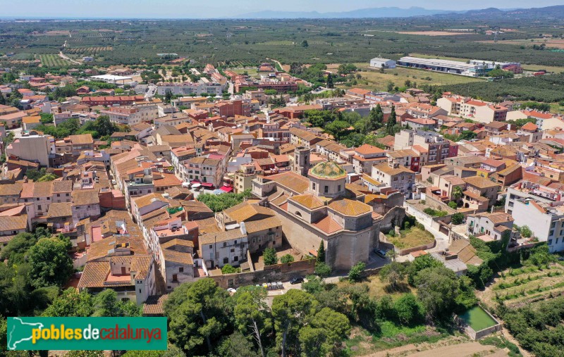 Vilallonga del Camp. Panoràmica aèria (Foto: Francesc Vidal-Barraquer, 2021) Vilallonga del Camp. Panoràmica aèria