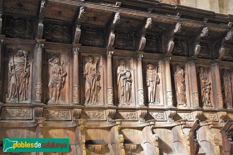 Tortosa - Museu de la Catedral. Cadirat del cor