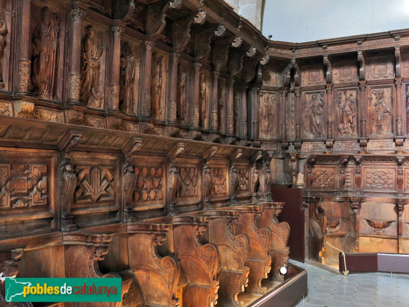 Tortosa - Museu de la Catedral. Cadirat del cor