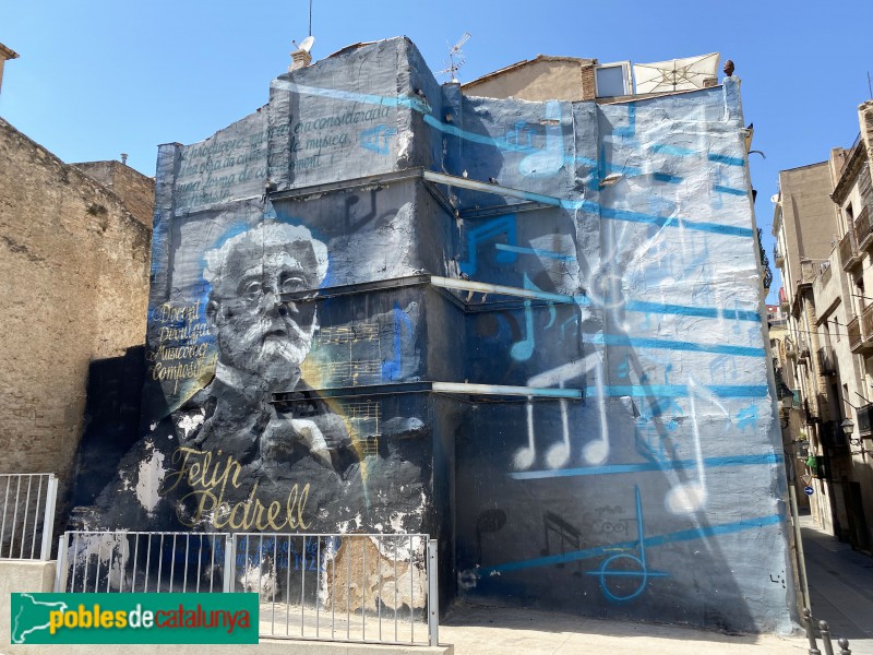 Tortosa - Mural dedicat a Felip Pedrell