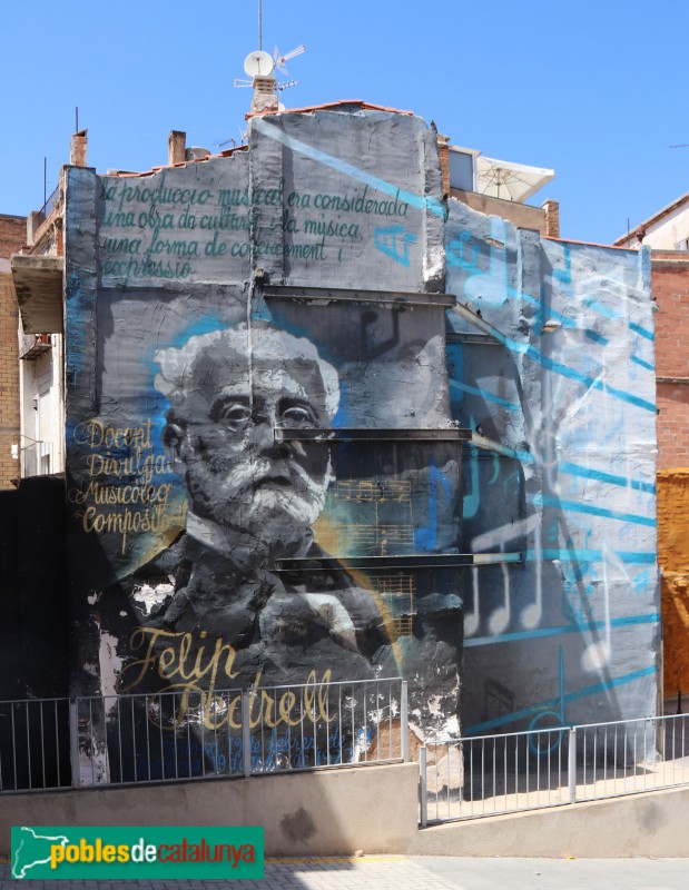 Tortosa - Mural dedicat a Felip Pedrell