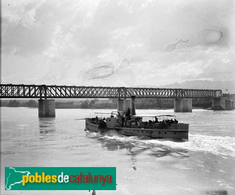 Tortosa - Pont del ferrocarril (Foto: Ignasi Canals -Arxiu Fotogràfic del Centre Excursionista de Catalunya-, 1920) Tortosa - Pont del ferrocarril