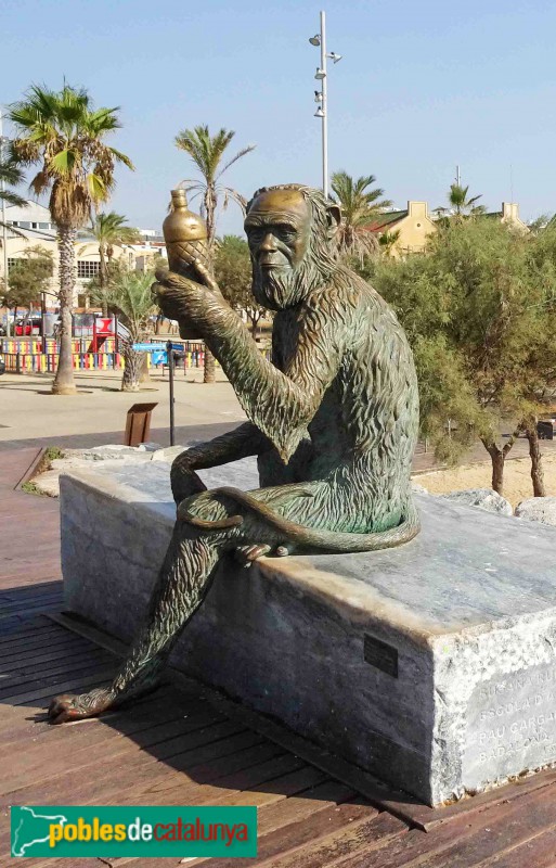 Badalona - Escultura d'Anís del Mono