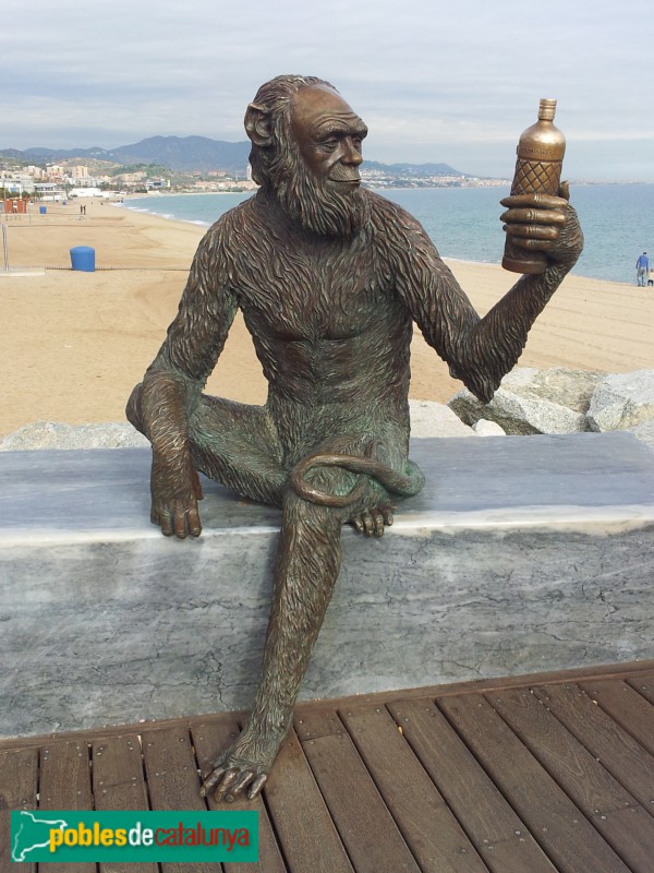 Badalona - Escultura d'Anís del Mono