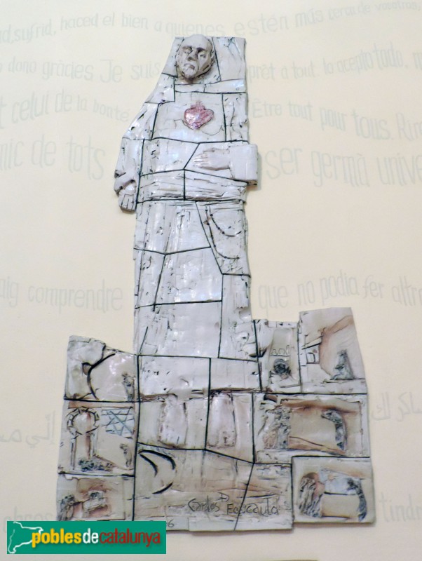Tarrés - Església de l'Assumpta. Mural d'Antonio Oteiza