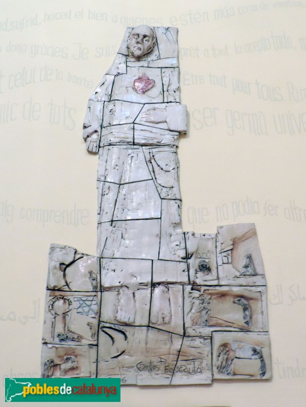 Tarrés - Església de l'Assumpta. Mural d'Antonio Oteiza (Foto: La Llena Ambiental -http://invarquit.cultura.gencat.cat-) Tarrés - Església de l'Assumpta. Mural d'Antonio Oteiza