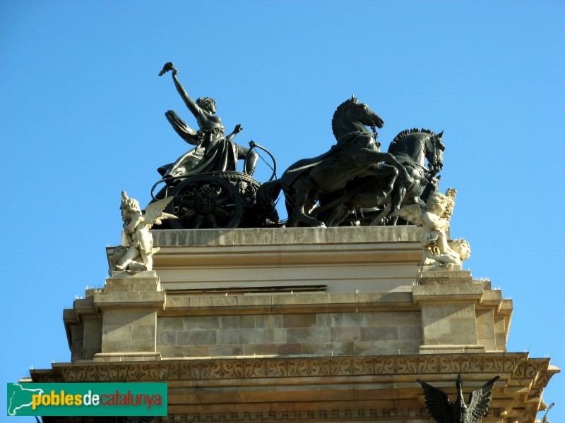 Barcelona - Parc de la Ciutadella. La Quàdriga de l'Aurora, abans de la restauració