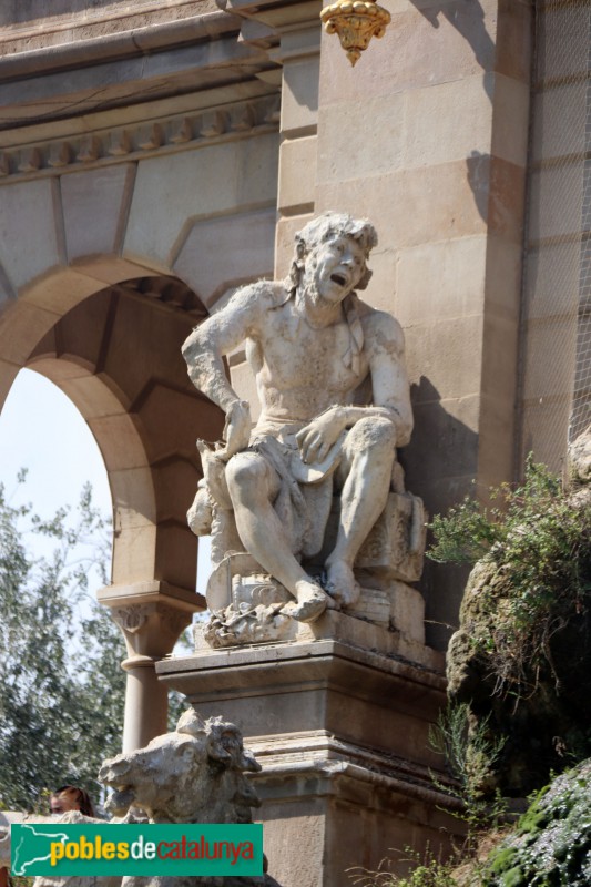 Barcelona - Parc de la Ciutadella. Cascada. Faune