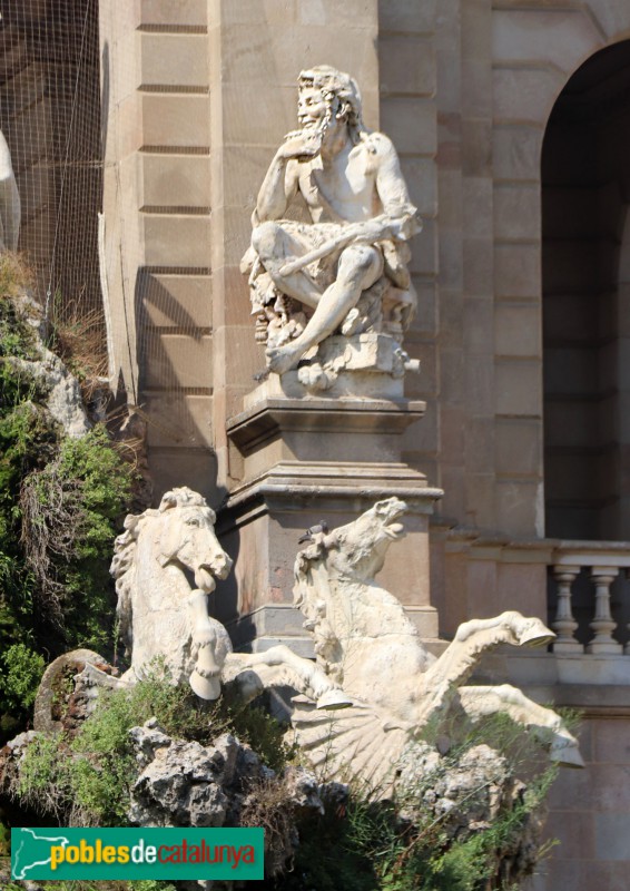 Barcelona - Parc de la Ciutadella. Cascada. Faune