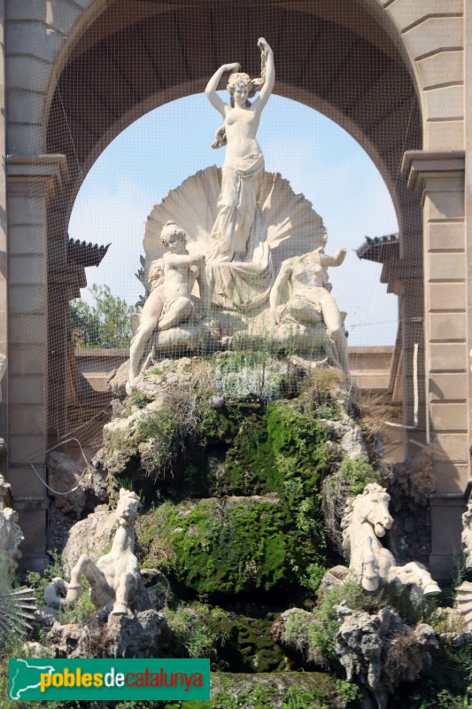 Barcelona - Parc de la Ciutadella. Cascada. El Naixement de Venus