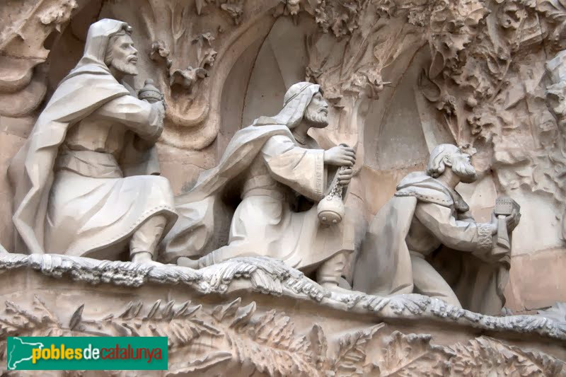 Barcelona - Sagrada Família. Façana del Naixement