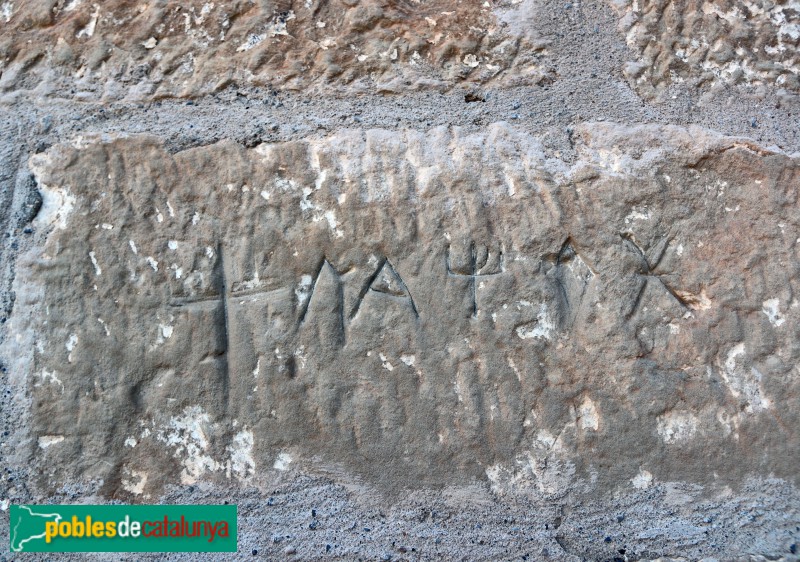 Les Borges Blanques - Ermita de Sant Salvador. Inscripció íbera