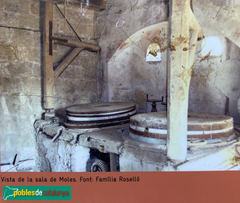 Juneda - Molí de la Vila o de Baix (cartell in situ) (Foto: Albert Esteves, 2021) Juneda - Molí de la Vila o de Baix (cartell in situ)