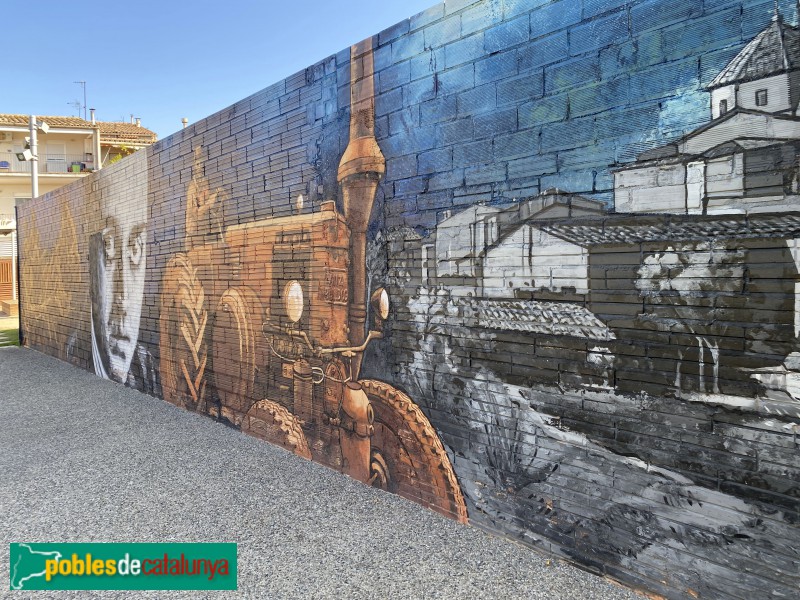 Juneda - Mural del Parc U d'Octubre (Foto: Albert Esteves, 2021) Juneda - Mural del Parc U d'Octubre