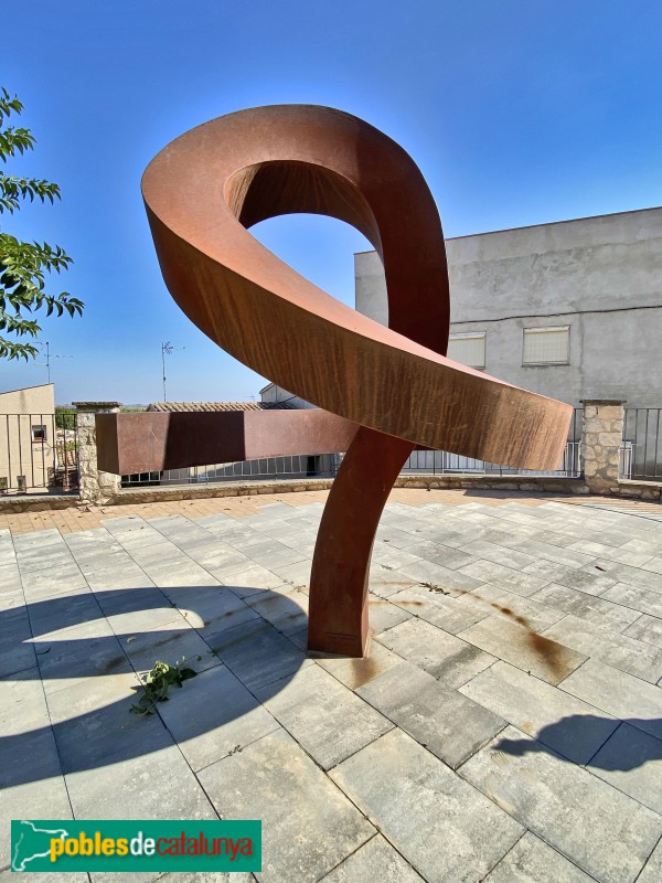 Juneda - Escultura <i>Escenificació de l’acer amb els elements</i>