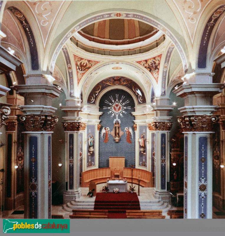 L'Espluga Calba - Església de la Concepció. Interior (Foto: cartell in situ) L'Espluga Calba - Església de la Concepció. Interior