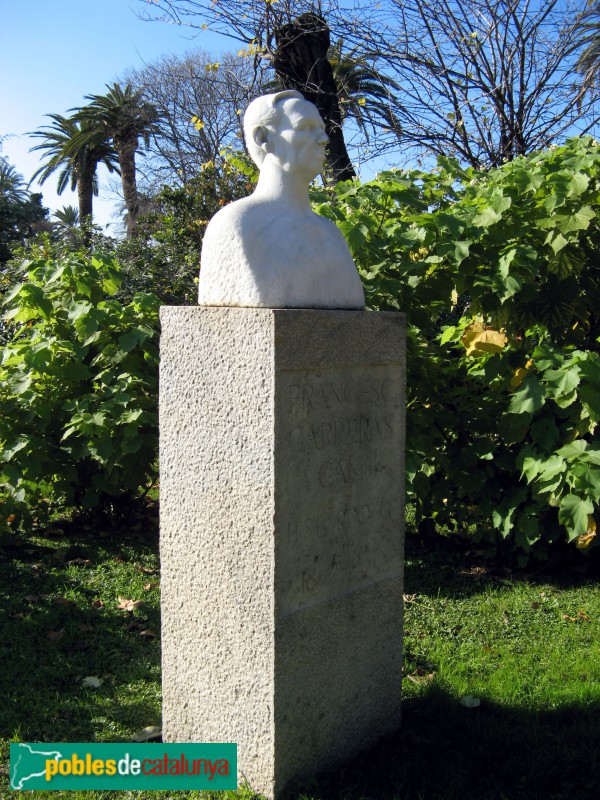 Barcelona - Parc de la Ciutadella. Bust de Francesc Carreras Candi