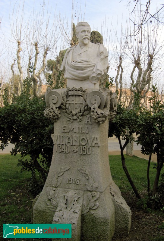 Barcelona - Parc de la Ciutadella. Bust d'Emili Vilanova