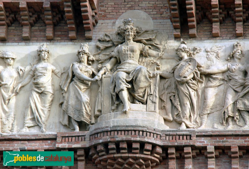 Barcelona - Arc de Triomf: Fris de l'Adhesió de les Nacions