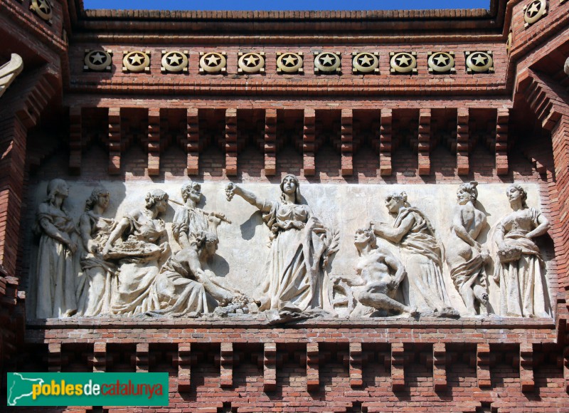 Barcelona - Arc de Triomf. Fris de l'Agricultura, la Indústria i el Comerç