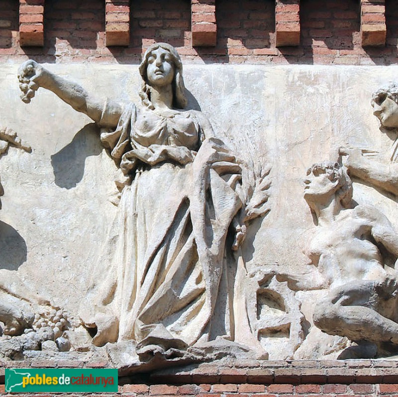 Barcelona - Arc de Triomf. Fris de l'Agricultura, la Indústria i el Comerç