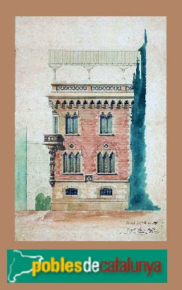 Barcelona - Casa parroquial de Santa Anna (Rivadeneyra, 3) -Arxiu COAC, Girona-
