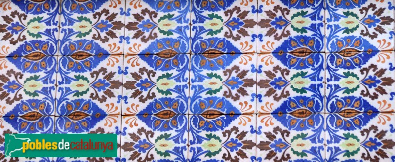 Granollers - Casa Josep Tardà. Detall mosaics