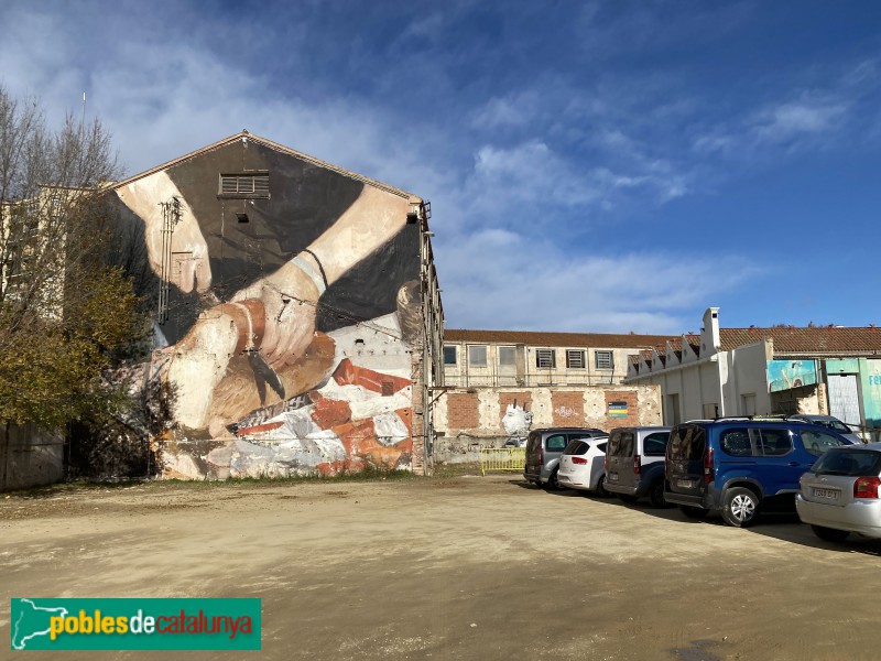 Granollers - Roca Umbert. Fàbrica de les Arts. Mural "Aquí no et faltarà pa..."