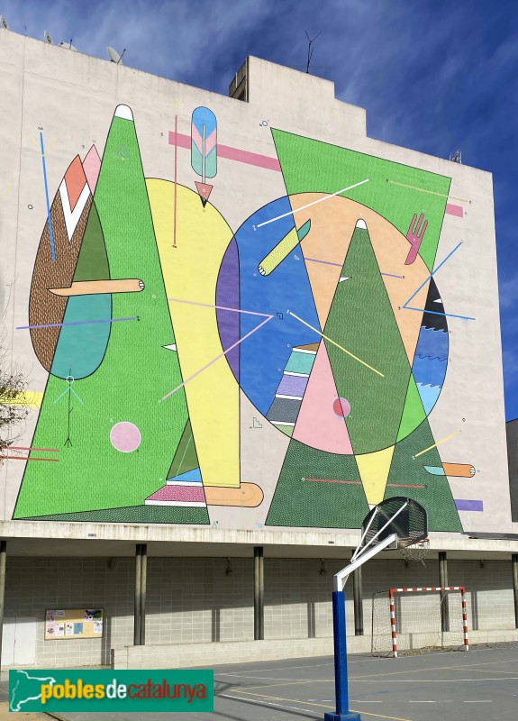 Granollers - Mural de l'escola Ferrer Guàrdia