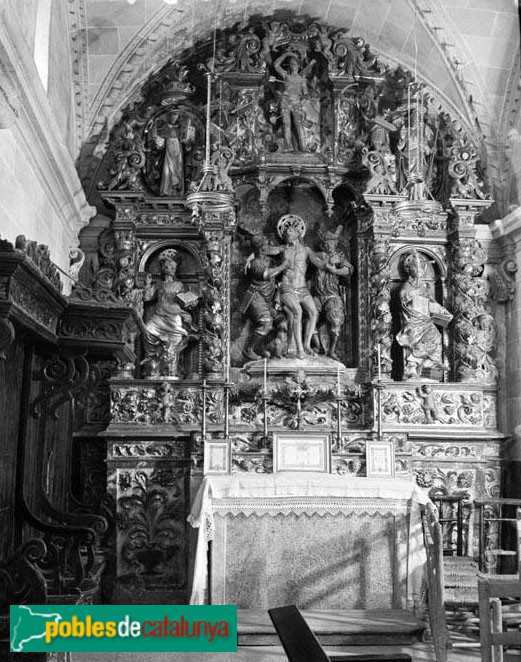 La Roca del Vallès - Santa Agnès de Malanyanes. Retaule barroc