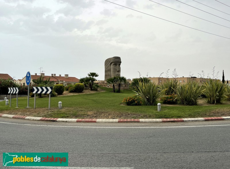 Roda de Berà - Cap d'una dona d'època romana