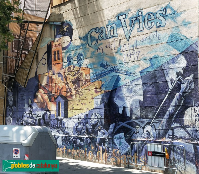 Barcelona - Mural de Can Vies (Foto: Anna Corcoll, 2021) Barcelona - Mural de Can Vies
