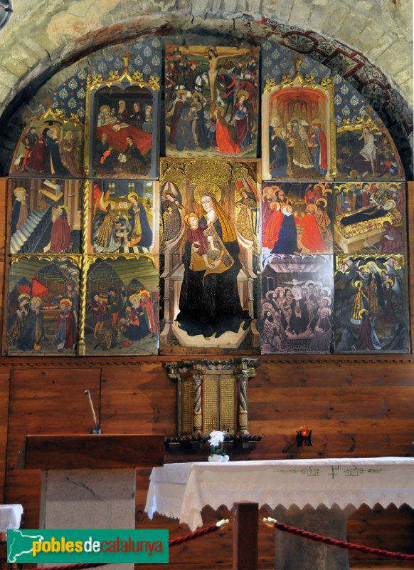 Arties - Església de Santa Maria: retaule gòtic (Foto: Joan Sànchez Sabé, 2014) Arties - Església de Santa Maria: retaule gòtic